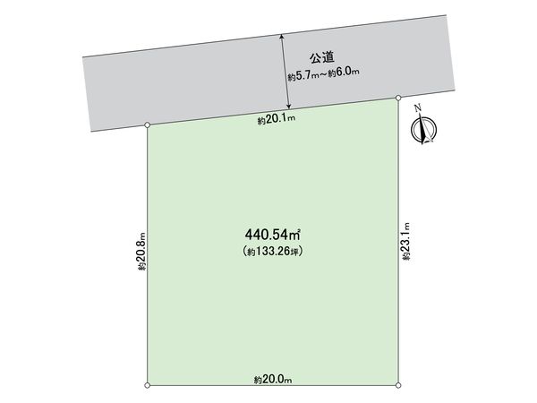 知多市にしの台4丁目 土地 区画図