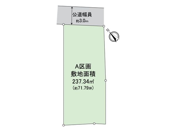 知多郡東浦町大字生路字前田 A区画 区画図