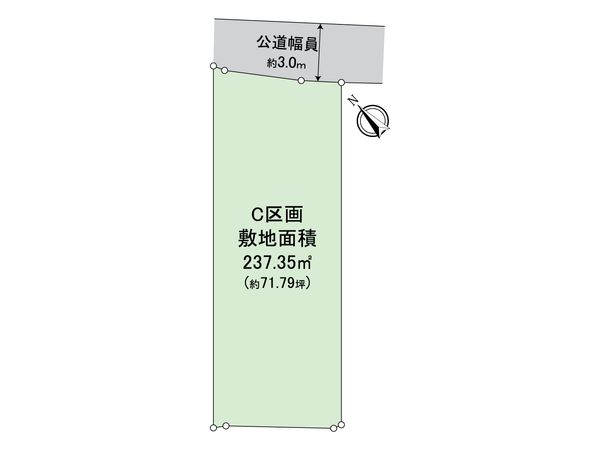 知多郡東浦町大字生路字前田 C区画 区画図