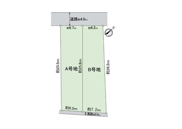 東海市高横須賀町栗ノ木 土地 B号地 区画図 東海市高横須賀町栗ノ木 土地 B号地 区画図