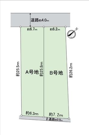 東海市高横須賀町栗ノ木 土地 A号地 区画図 東海市高横須賀町栗ノ木 土地 A号地 区画図