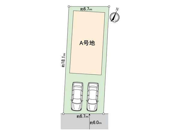 東海市加木屋町唐畑 A号地 区画図 東海市加木屋町唐畑 A号地 区画図