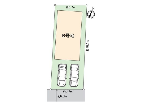 東海市加木屋町唐畑 B号地 区画図 東海市加木屋町唐畑 B号地 区画図