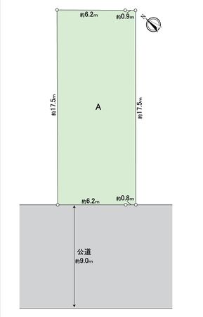 春日井市東野町8丁目 A区画 区画図 春日井市東野町8丁目 A区画 区画図