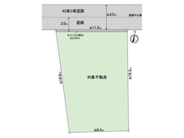 半田市上池町二丁目 土地 区画図