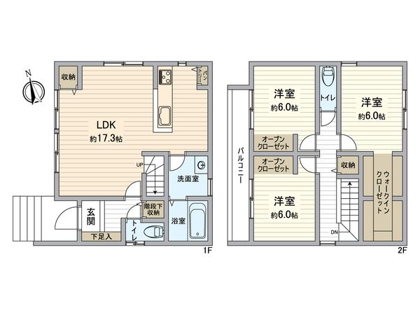 大府市半月町四丁目 新築戸建 間取図(平面図)