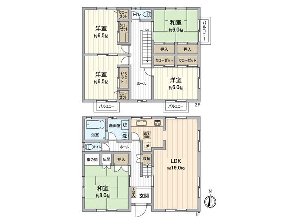 東海市加木屋町鎌吉良根 戸建 間取図(平面図) 間取図(平面図)