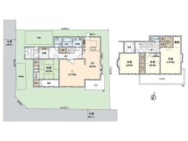 大府市江端町五丁目 戸建 間取図(平面図) 大府市江端町五丁目 戸建 間取図(平面図)