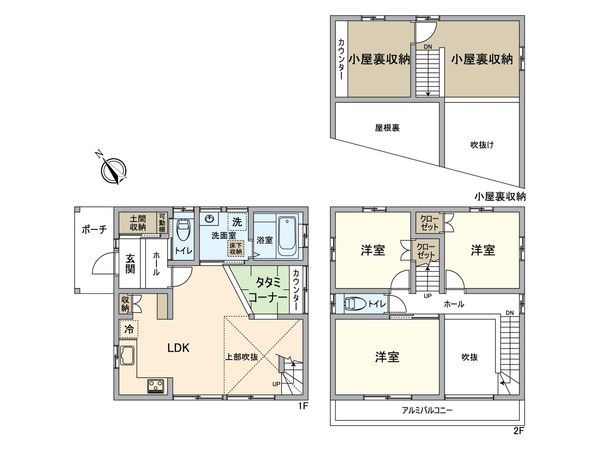 東海市名和町中小松揃 戸建 間取図(平面図)