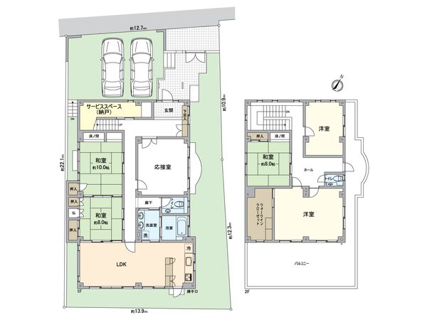大府市横根町古井戸 戸建 間取図(平面図) 大府市横根町古井戸 戸建 間取図(平面図)