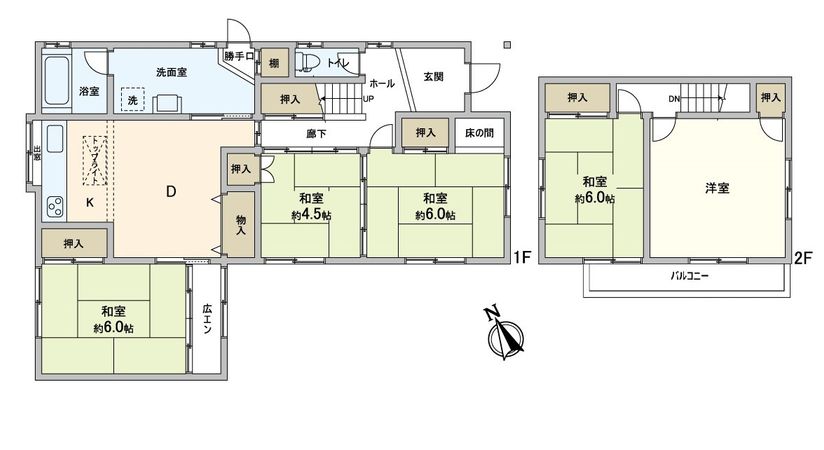 大府市共西町三丁目 戸建 間取図(平面図)