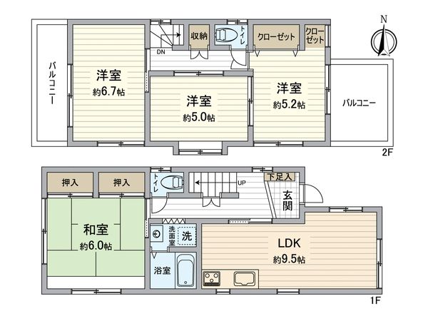 東海市東海町2丁目 間取図(平面図) 間取図(平面図)