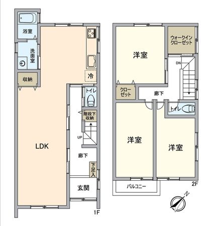 東海市名和町寝覚 戸建 間取図(平面図) 東海市名和町寝覚 戸建 間取図(平面図)
