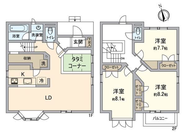 大府市東新町5丁目 戸建 間取図(平面図) 大府市東新町5丁目 戸建 間取図(平面図)