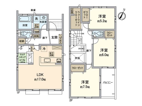 大府市江端町4丁目 間取図(平面図) 大府市江端町4丁目 間取図(平面図)