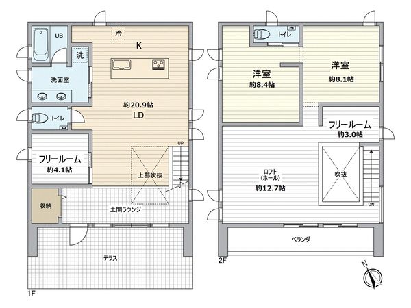 東海市荒尾町外山 戸建 間取図(平面図) 東海市荒尾町外山 戸建 間取図(平面図)