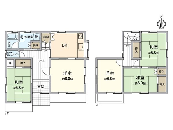 東海市名和町中首羅 戸建 間取図(平面図) 東海市名和町中首羅 戸建 間取図(平面図)