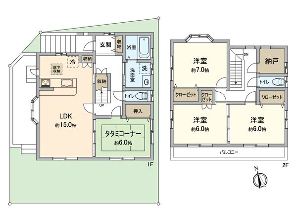 知多市にしの台四丁目 戸建 間取図(平面図)