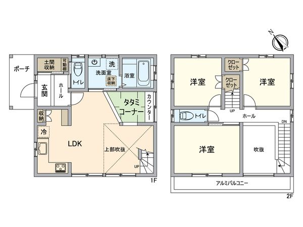 東海市名和町中小松揃 戸建 間取図(平面図) 東海市名和町中小松揃 戸建 間取図(平面図)
