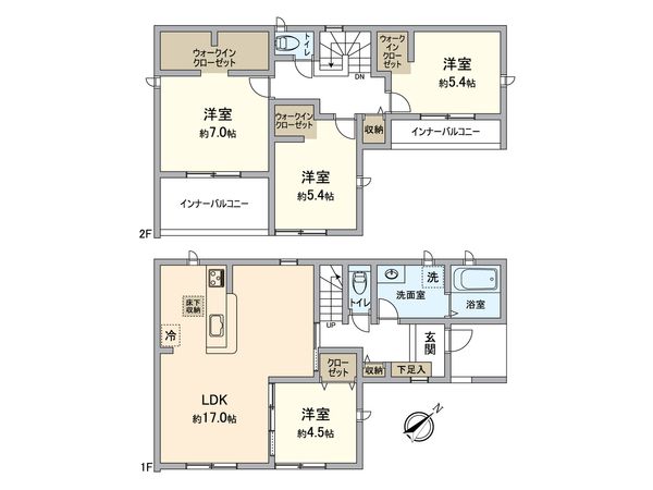 知多市八幡字堀之内 新築戸建 9号棟 間取図(平面図)