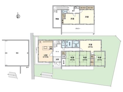 東海市富木島町峰畑 戸建 間取図(平面図)