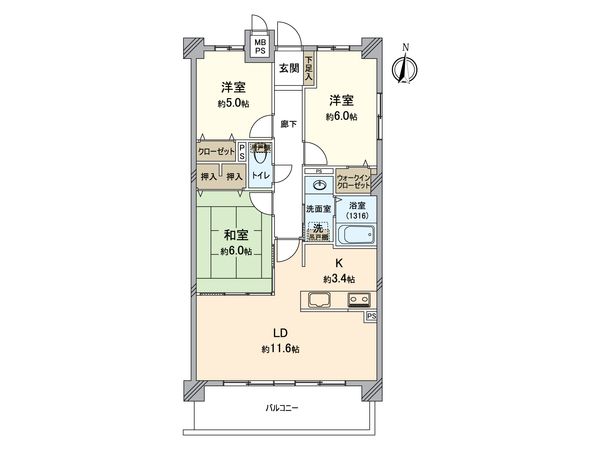 ライオンズガーデン荒尾町 間取図(平面図) ライオンズガーデン荒尾町 間取図(平面図)