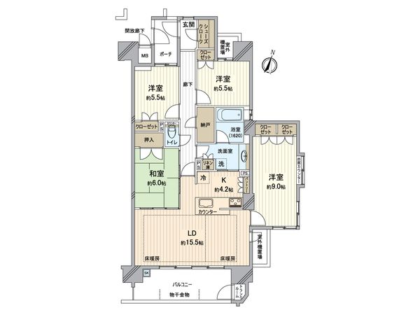 エムズシティ大府 間取図(平面図)