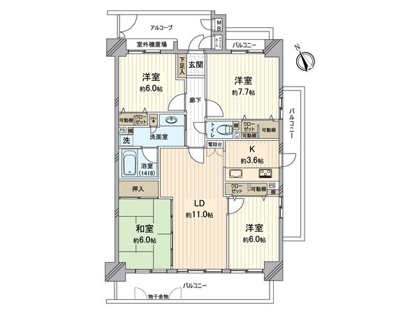 シャトレ愛松東海2 間取図(平面図) シャトレ愛松東海2 間取図(平面図)