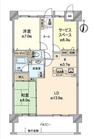 ポレスターセントラルシティ名西 間取図(平面図) ポレスターセントラルシティ名西 間取図(平面図)