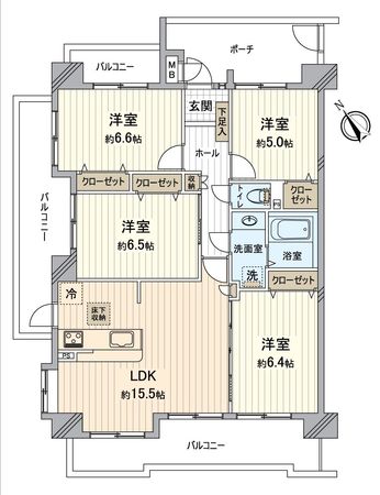 アピエス共和イーストヒルズ 間取図(平面図)