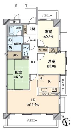 グローリアス刈谷一ツ木第2 間取図(平面図)