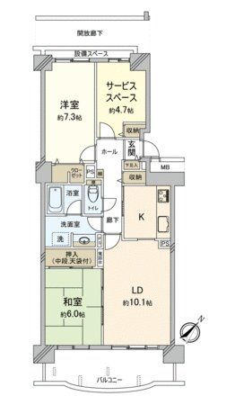 ロイヤルコート半田 弐番館 間取図(平面図) ロイヤルコート半田 弐番館 間取図(平面図)