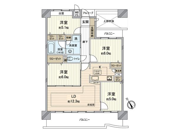 ライオンズガーデンヒルズ大池公園 間取図(平面図)