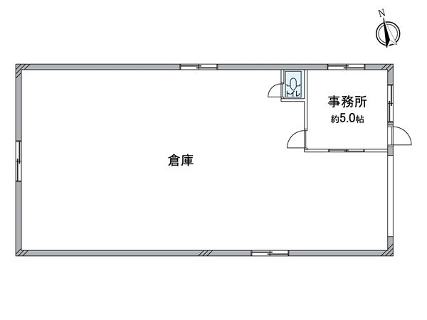 一宮市多加木五丁目 倉庫 間取図(平面図) 一宮市多加木五丁目 倉庫 間取図(平面図)