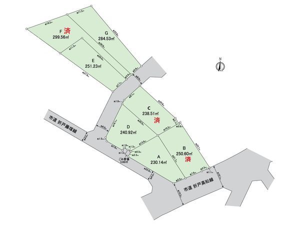 日進市藤塚5丁目 E区画 区画図 日進市藤塚5丁目 E区画 区画図