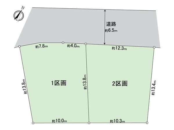 昭和区高峯町 2区画 区画図 昭和区高峯町 2区画 区画図