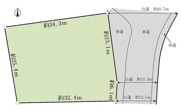 千種区唐山町2丁目 土地 区画図 千種区唐山町2丁目 土地 区画図