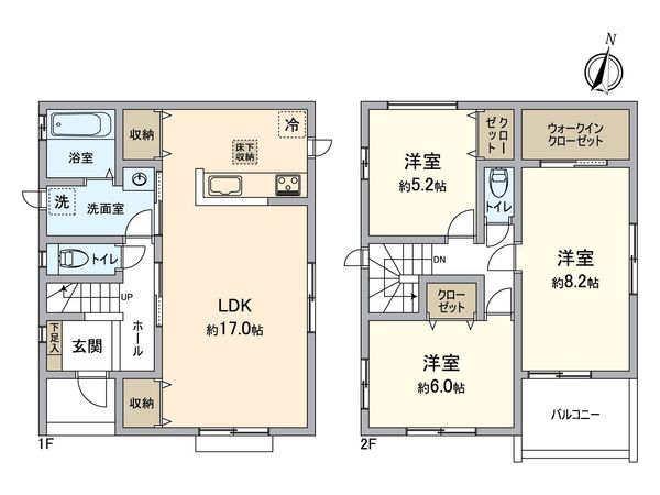 瑞穂区中根町3丁目 B号棟 間取図(平面図)