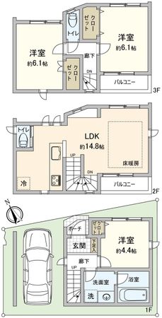 千種区田代本通3丁目 戸建 間取図(平面図) 千種区田代本通3丁目 戸建 間取図(平面図)