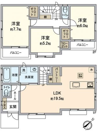 名東区平和が丘1丁目 間取図(平面図) 名東区平和が丘1丁目 間取図(平面図)