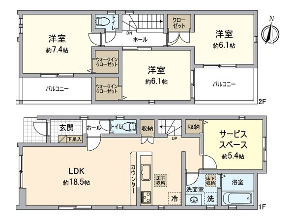 天白区元八事4丁目 4号棟 間取図(平面図) 天白区元八事4丁目 4号棟 間取図(平面図)