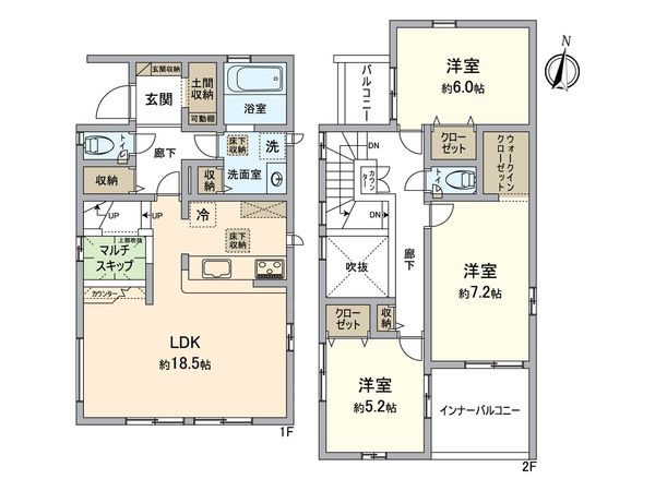 瑞穂区白砂町3丁目 戸建 間取図(平面図) 瑞穂区白砂町3丁目 戸建 間取図(平面図)