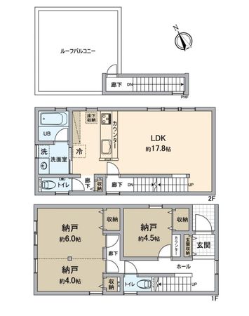 天白区元八事5丁目 戸建 間取図(平面図) 天白区元八事5丁目 戸建 間取図(平面図)