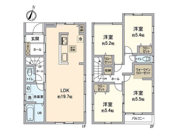 瑞穂区白砂町3丁目 1号棟 間取図(平面図) 瑞穂区白砂町3丁目 1号棟 間取図(平面図)
