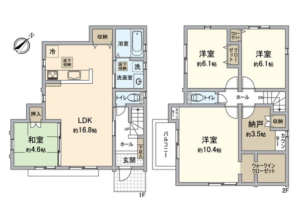 天白区御幸山 1号棟 間取図(平面図) 天白区御幸山 1号棟 間取図(平面図)