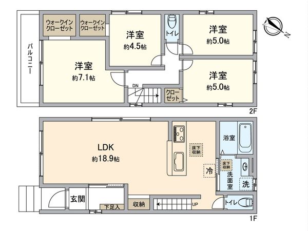 瑞穂区中根町4丁目 1号棟 間取図(平面図) 瑞穂区中根町4丁目 1号棟 間取図(平面図)