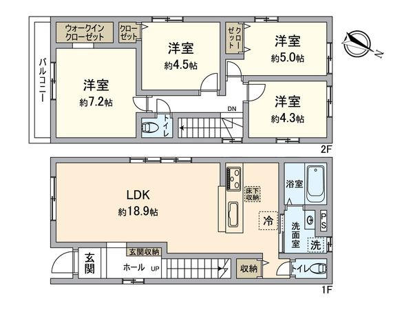 瑞穂区中根町4丁目 2号棟 間取図(平面図) 瑞穂区中根町4丁目 2号棟 間取図(平面図)