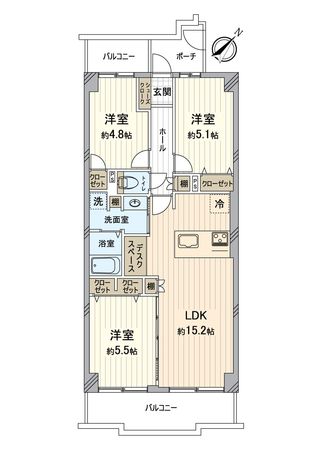 杁中スカイタウン A棟 間取図(平面図) 間取図(平面図)