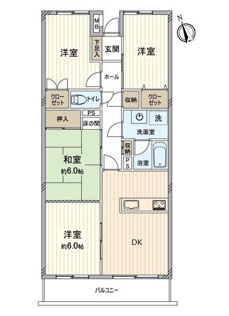 フラワリー高浜 間取図(平面図) フラワリー高浜 間取図(平面図)
