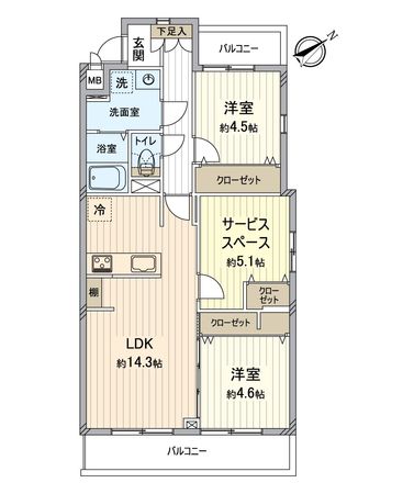ライオンズマンション元八事 間取図(平面図) 間取図(平面図)